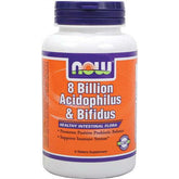8 bilhões Acidophilus & Bifidus 8 bilhões de bactérias probióticas 60 cápsulas NOW FOODS